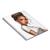  Denim Corset Glam Girl Spiral Photo Notebook Notitieboek (Rechterzijde)