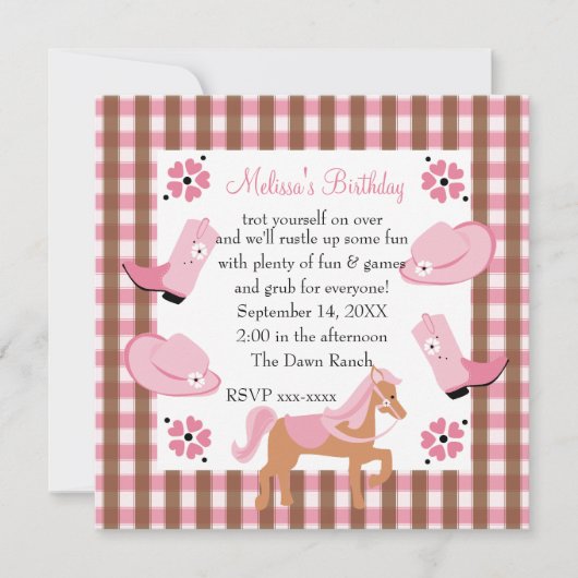 Denim Cowgirl Kaart (Voorkant)