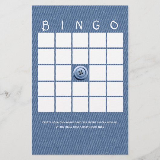 Denim Cute als Button Bingo (Voorkant)