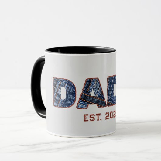 Denim DADA Nieuw Cadeau Voor Papa Mok (Voorkant links)