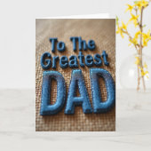 Denim Dads Day Stoffen Kaart (Gele Bloem)