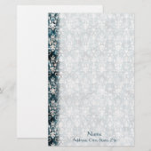 Denim Damask met een hoge densiteit Briefpapier (Voorkant / Achterkant)