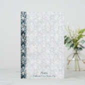 Denim Damask met een hoge densiteit Briefpapier (Staand voorkant)