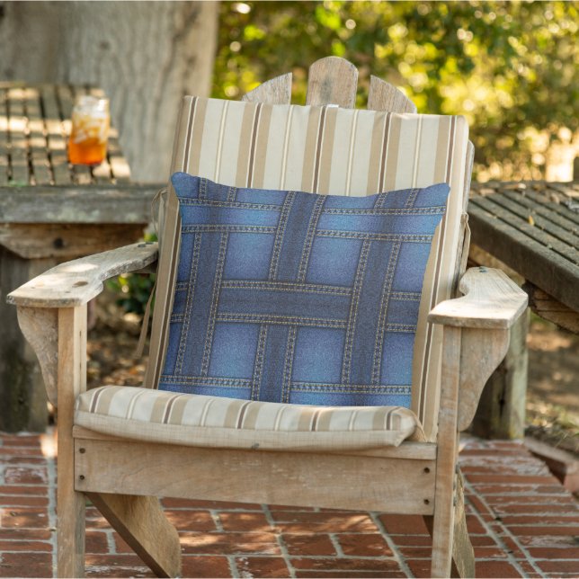 Denim Design Buitenkussen (Stoel)