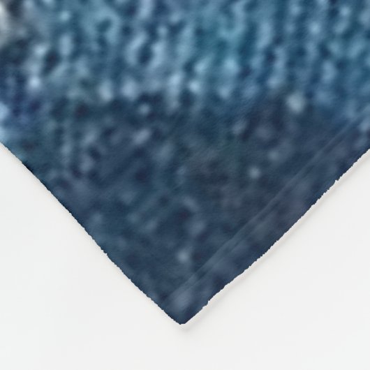 Denim-design personaliseren fleece deken (Hoek)