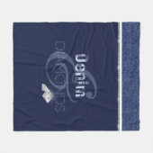 Denim & diamanten fleece deken (Voorkant (Horizontaal))