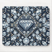 Denim & Diamanten Glam Bling Muismat (Voorkant)
