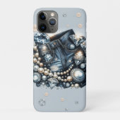 Denim Diamanten & Parels Broek Bling Case-Mate iPhone Case (Achterkant)