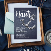 Denim Diamond Anchor Get Nauti Birthday Party Kaart