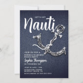 Denim Diamond Anchor Get Nauti Birthday Party Kaart (Voorkant)