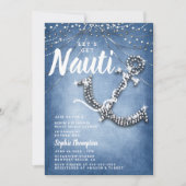 Denim Diamond Anchor Ocean Beach Vrijgezellenfeest Kaart (Voorkant)