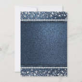 Denim Diamond Baby Shower Uitnodigingen (Achterkant)
