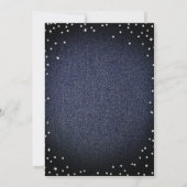 Denim Diamond Bling Roos Indigo Blauw 30e Verjaard Kaart (Achterkant)
