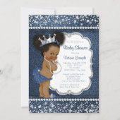 Denim Diamond Girls African American Baby shower Kaart (Voorkant)