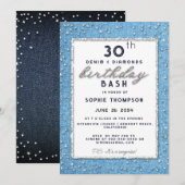 Denim Diamond Glitter Lijst Elke dag van de Ouderd Kaart (Voorkant / Achterkant)