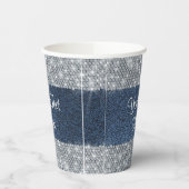 Denim Diamond Party Papieren bekers (Links)