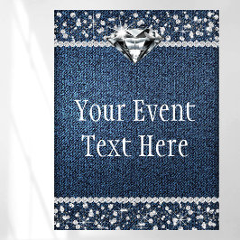 Denim Diamond Welkom Bord Poster