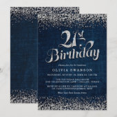 Denim & Diamonds 21e verjaardag Kaart (Voorkant / Achterkant)