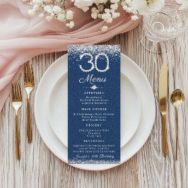 Denim & Diamonds 30e verjaardagsdiner plat menu