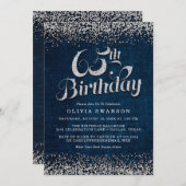 Denim & Diamonds 65e verjaardag Kaart (Voorkant / Achterkant)