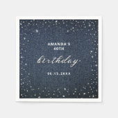 Denim Diamonds Alle leeftijden op maat Servet (Voorkant)