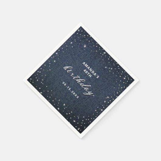 Denim Diamonds Alle leeftijden op maat Servet (Hoek)