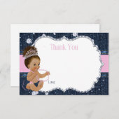 Denim & Diamonds Baby Shower Bedankkaart (Voorkant / Achterkant)