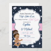 Denim & Diamonds Baby Shower Kaart (Voorkant / Achterkant)