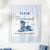 Denim Diamonds Bachelorette Achtergrond Cowgirl La Wandkleed