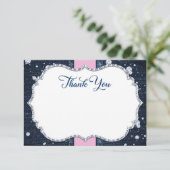 Denim & Diamonds  Bedankkaart (Staand voorkant)