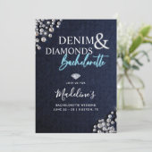 Denim Diamonds Blauw Wit Bachelorette Route Kaart (Staand voorkant)