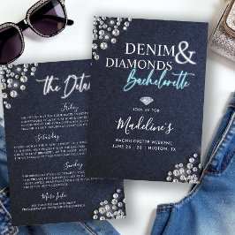 Denim Diamonds Blauw Wit Bachelorette Route Kaart