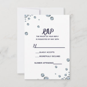 Denim & Diamonds Blauwe jeans Bling Glam RSVP Kaartje