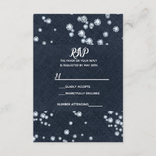 Denim & Diamonds Blauwe jeans met diamanten glamou RSVP Kaartje