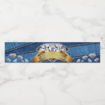 Denim & Diamonds| Blauwe spijkerbroek & Banner Dia