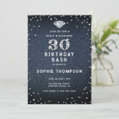 Denim Diamonds Bling 30e verjaardag Kaart (Staand voorkant)