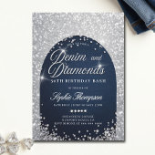 Denim Diamonds Bling Arch 30ste Verjaardagsfeest Kaart