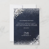 Denim Diamonds Bling Classy Elegant Birthday Party Bedankkaart (Achterkant)