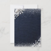 Denim Diamonds Bling Classy Elegant Party Blue Bedankkaart (Achterkant)