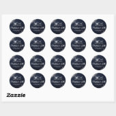 Denim Diamonds Bling Classy Elegant Party Custom Ronde Sticker (Vel)