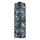 Denim & Diamonds Bling Edelsteen Glam Jewels Thermosbeker (Voorkant)