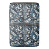 Denim & Diamonds Bling Edelsteen Glam Juwelen Badmat (Voorkant Verticaal)