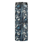 Denim & Diamonds Bling Edelsteen Glam Juwelen Thermosbeker (Achterkant)