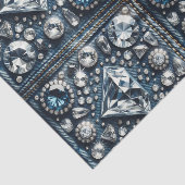 Denim & Diamonds Bling Edelsteen Glam Juwelen Tissuepapier (Detail)