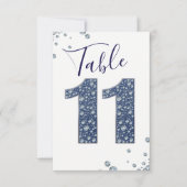 Denim & Diamonds Bling Glitter Tafelnummer 11 (Voorkant)