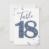 Denim & Diamonds Bling Glitter Tafelnummer 18 (Achterkant)