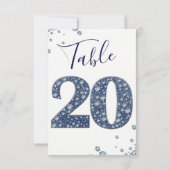 Denim & Diamonds Bling Glitter Tafelnummer 20 (Achterkant)