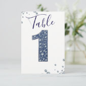 Denim & Diamonds Bling Glitters Tabelnummer 1 EEN Kaart (Staand voorkant)