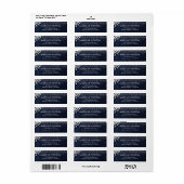 Denim Diamonds Bling Klasse Elegant Adres Etiket (Full Sheet)