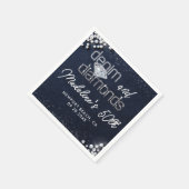 Denim Diamonds Bling Klasse Elegante Feestelijke M Servet (Hoek)